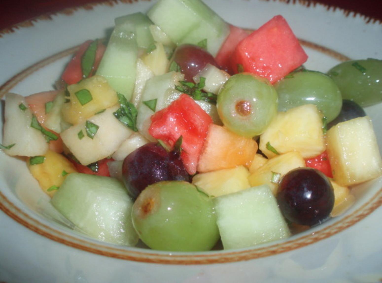 Fresh Fruit Salad with Mint and Basil