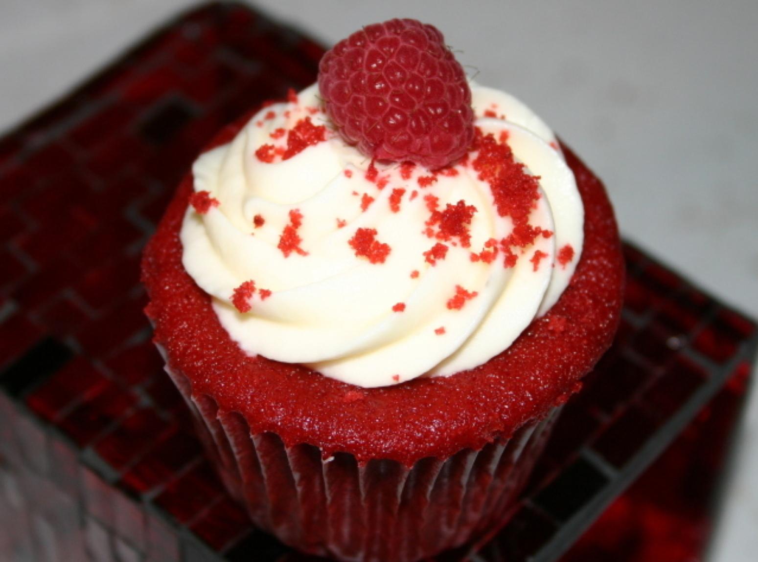 Raspberry Red Velvet Cupcakes!
