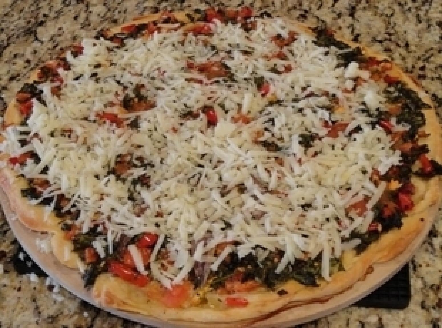 Spicy Spinach Pizza