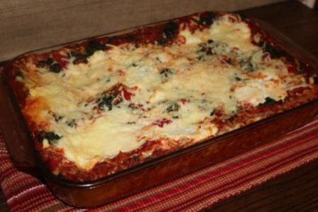 Roasted Red Pepper & Spinach Lasagna