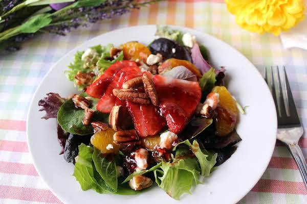 Spring Salad With Fruit, Feta, and Pecans