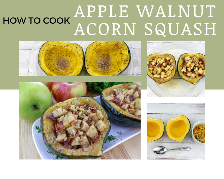 apple walnut acorn squash dishes
