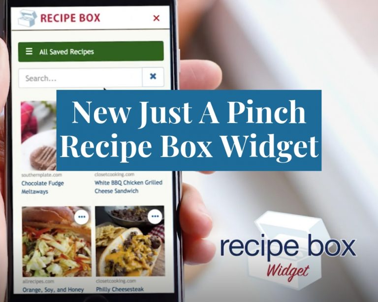 New Just A Pinch Recipe Box Widget - Just A Pinch