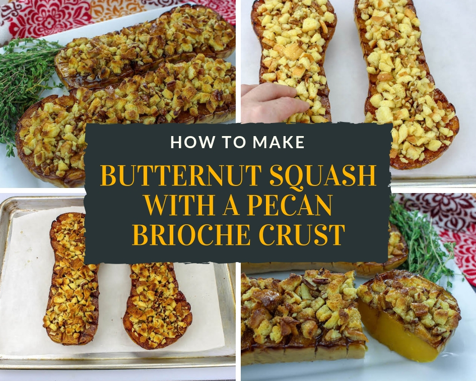 butternut squash with a pecan brioche crust