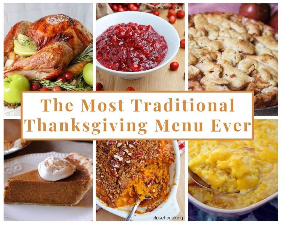 the most traditional Thanksgiving menu ever