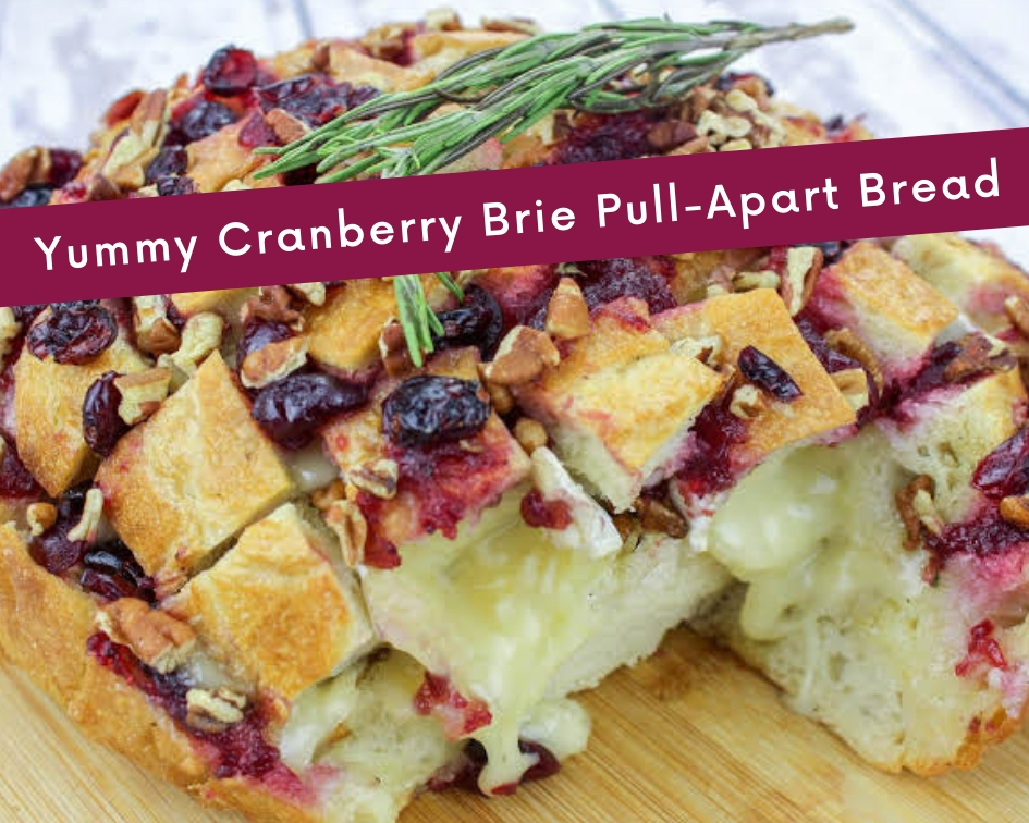 cranberry brie pull-apart bread