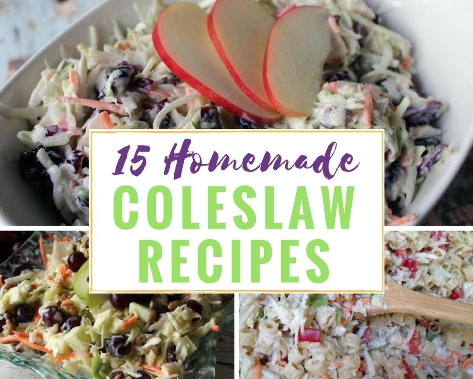 homemade coleslaw dishes