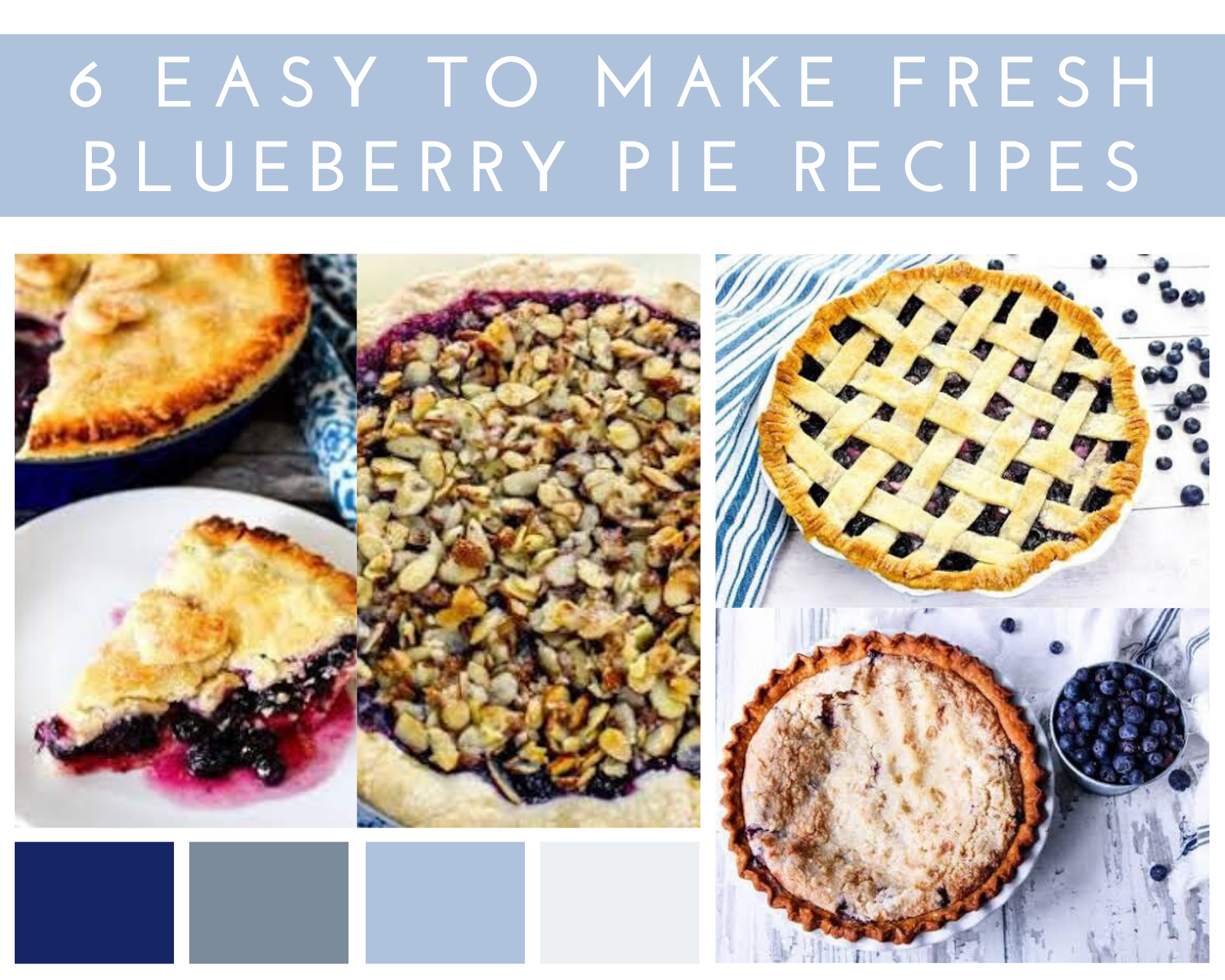 fresh blueberry pies