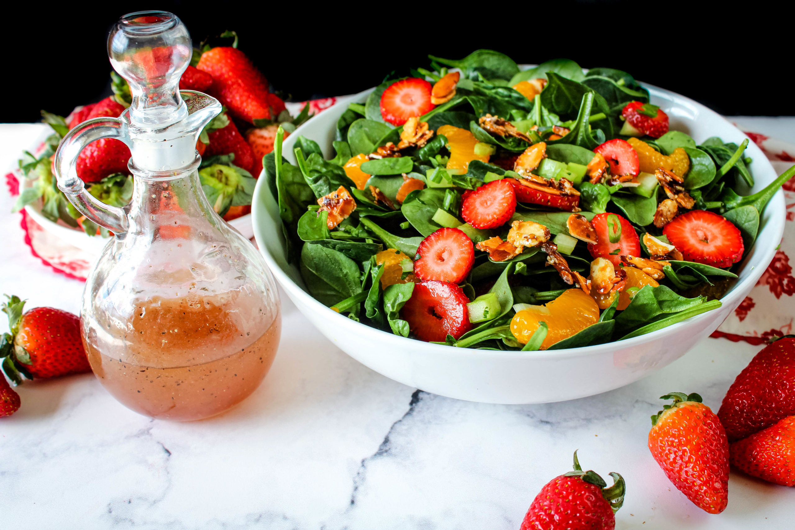 Mandarin Orange Strawberry Spinach Salad