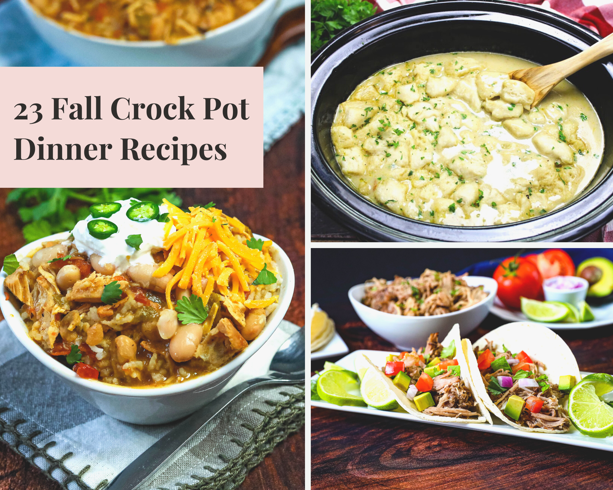 fall Crock Pot dinner recipes