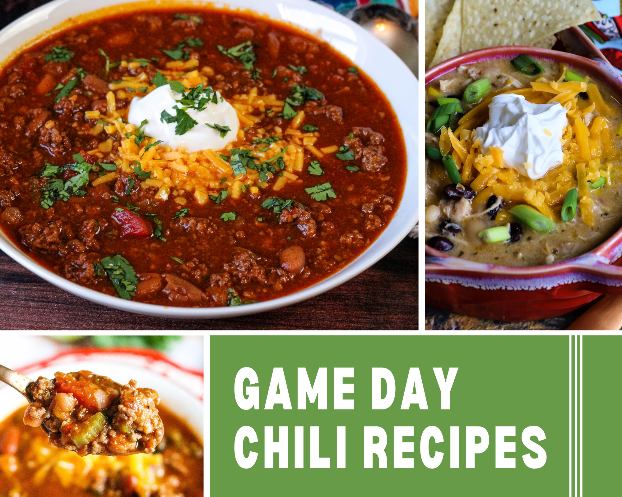 game day chili recipes