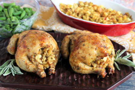 Cornish Game Hens With Stuffing