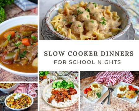 slow cooker dinners for school nights